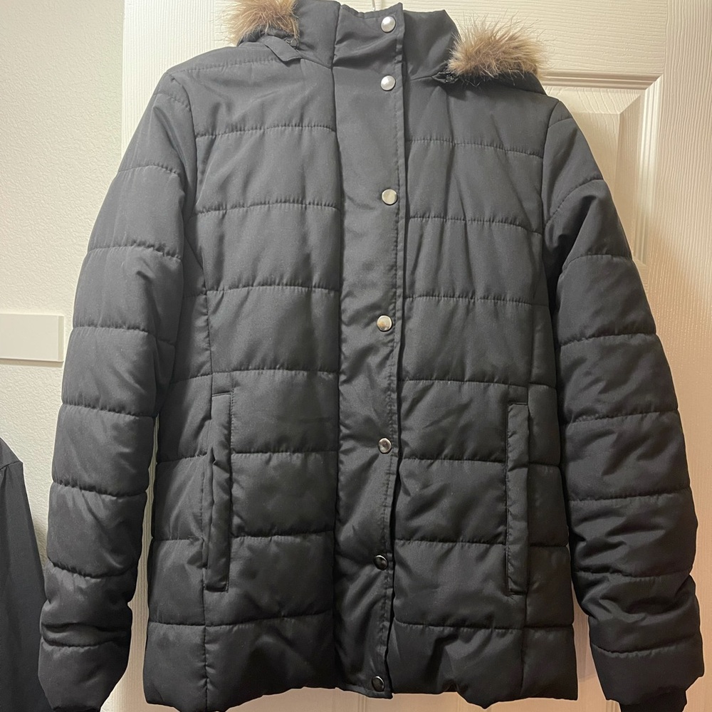 St. John’s Bay Black Coat Medium